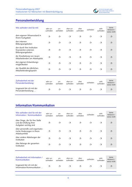 Personalbefragung 2007 (PDF - Statistisches Amt