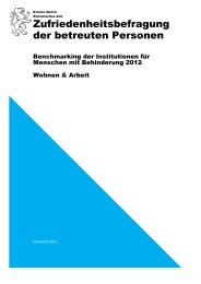 Gesamtbericht Zufriedenheitsbefragung der betreuten Personen 2012