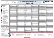 Abfuhrkalender 2013 Extertal
