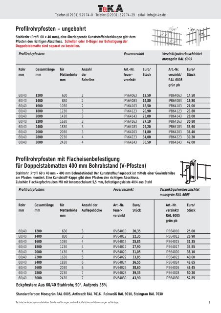 Pfosten - Tillmann & Köckmann