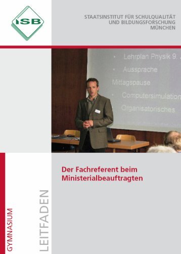 Fachreferent beim Ministerialbeauftragten - ISB - Bayern