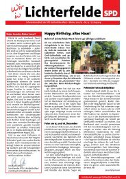 Happy Birthday, altes Haus! - SPD Lichterfelde-West