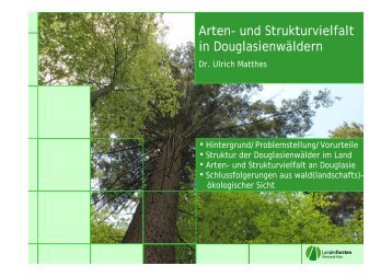 Arten- und Strukturvielfalt in Douglasienwäldern - Landesforsten ...