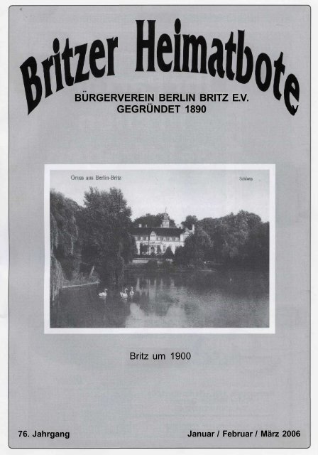 burgerverein berlin britz ev gegründet 1890 v - Britzer Bürgerverein