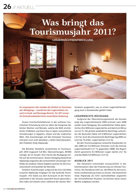 Gastro 2/2011 - GastroGraubünden