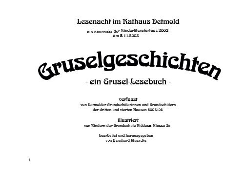 Grusellesebuch - Kinder Lippe