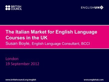 The Italian Market for English Language Courses ... - EnglishAgenda