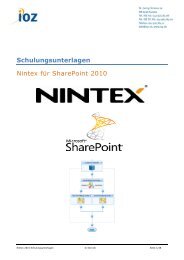 Nintex 2010 Schulungsunterlagen - IOZ AG