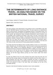 the determinants of long distance travel - Hellenic Institute of Transport