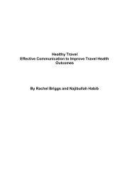 Healthy Travel Effective Communication to Improve Travel Health ...