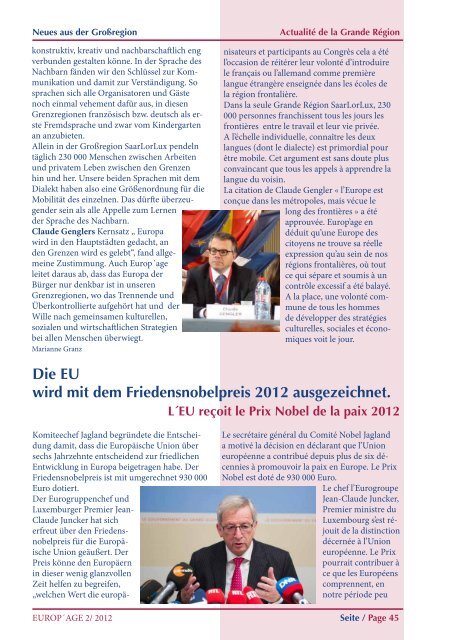zum Inhalt der Ausgabe 2012_2Jubiläumsfeier 25 Jahre Europ