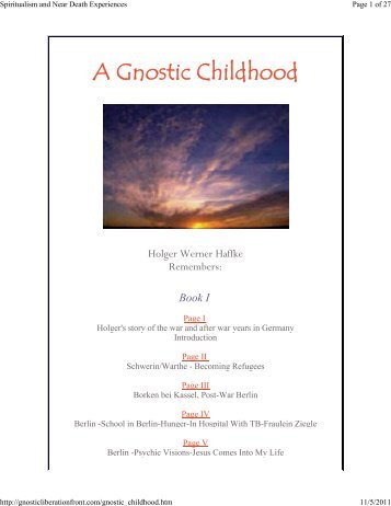 A Gnostic Childhood - Gnostic Liberation Front