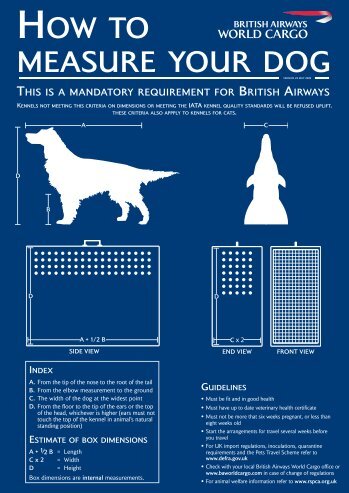 Ow to measure your dog - British Airways World Cargo