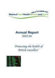 Annual Report - National Travel Health Network and Centre