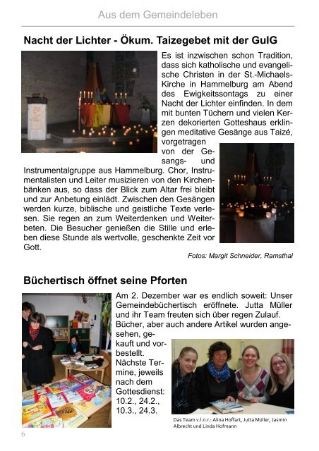 Aktueller Gemeindebrief als PDF - Evangelisch in Hammelburg