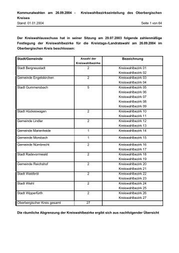 kreiswahlbezirkseinteilung-obk 2004.PDF - Oberbergischer Kreis