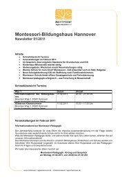Newsletter 01-2011 - Montessori Schule und Kinderhaus Hannover