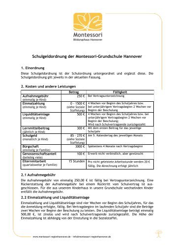 Montessori - Kinderhaus und Schule - Montessori Bildungshaus ...