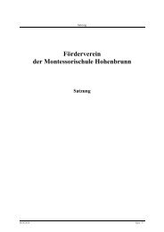 Satzung - Montessorischule Hohenbrunn