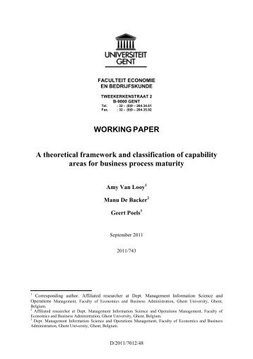 A theoretical framework and classification of capability areas