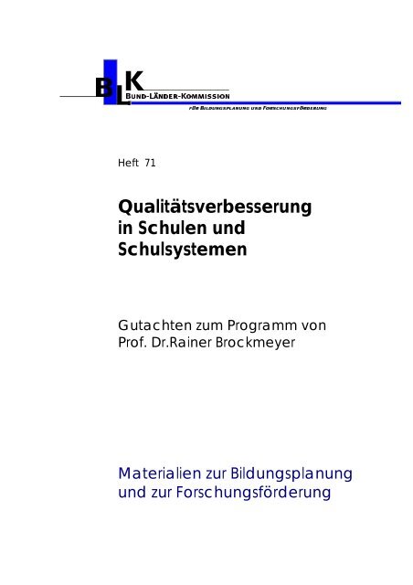 Qualitätsverbesserung in Schulen und Schulsystemen