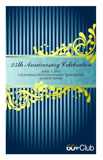 25th Anniversary Program - California State University, Bakersfield