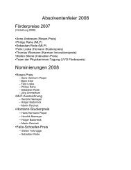 Absolventenfeier 2008 Nominierungen 2008