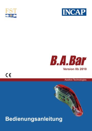 B.A.Bar Gebrauchsanweisung – Instructions for use ... - Rehavista