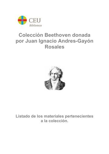 Colección Beethoven donada por Juan Ignacio Andres-Gayón Rosales