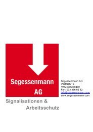 Signalisationen & Arbeitsschutz - Segessenmann AG