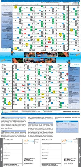 Abfallkalender 2011