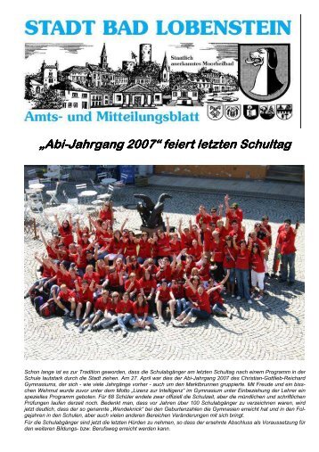 Amtsblatt 09 / 2007 - Bad Lobenstein
