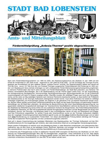 Amtsblatt 12 / 2010 - Bad Lobenstein