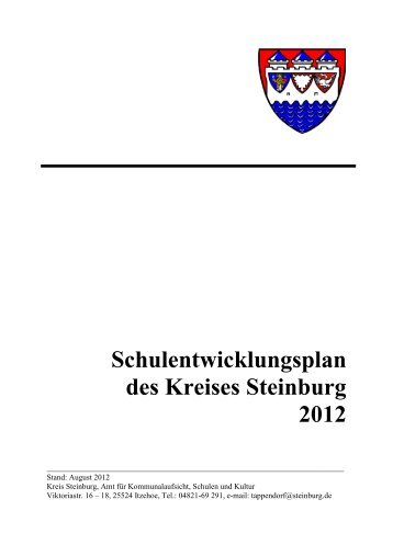 Schulentwicklungsplan des Kreises Steinburg 2012 - Kreis Steinburg
