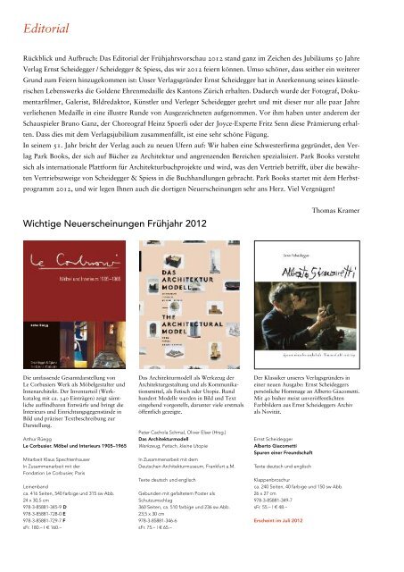 Scheidegger & Spiess - Swiss Independent Publishers