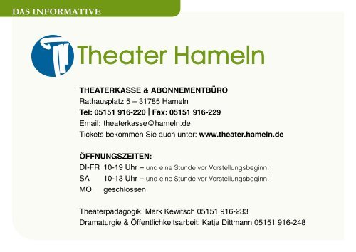 Junges Theater 10|11 - Theater Hameln