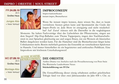 Junges Theater 10|11 - Theater Hameln