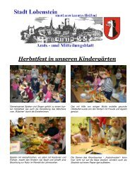 Herbstfest in unseren Kindergärten - Bad Lobenstein