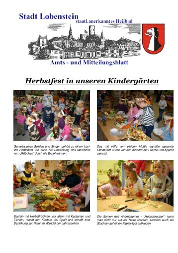 Herbstfest in unseren Kindergärten - Bad Lobenstein