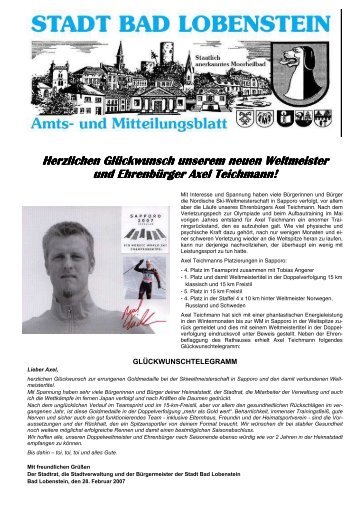 Amtsblatt 05 / 2007 - Bad Lobenstein