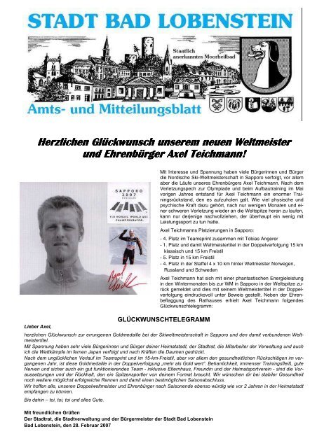 Amtsblatt 05 / 2007 - Bad Lobenstein