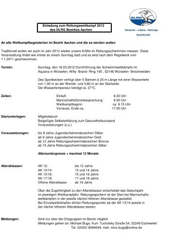 Rettungswettkampf 2012 - DLRG