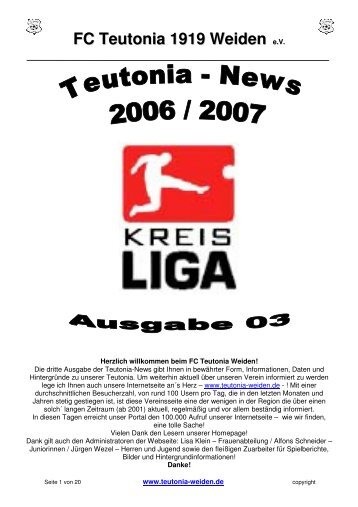 FC Teutonia 1919 Weiden eV - Bilder des FC Teutonia Weiden