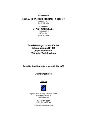 BAULAND WÜRSELEN GMBH & CO. KG STADT WÜRSELEN