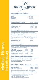 Medical Fitness Preisliste Freiburg zum Download - Mooswaldklinik