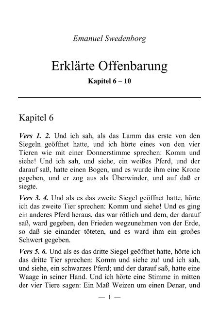 Kapitel 6 - 10 - Offenbarung