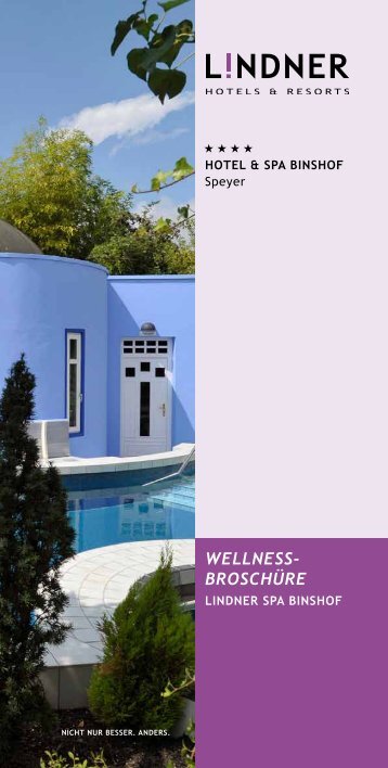 Wellnessbroschüre 2013 - Lindner Hotels & Resorts