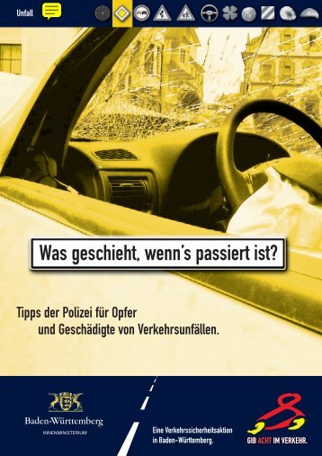 Was geschieht, wenn's passiert ist? - Gib acht im Verkehr