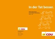 Regierungsprogramm der CDU Baden-Württemberg für die ...