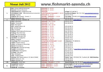 Download - Die Sammler-Agenda** **Die Flohmarkt-Agenda